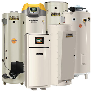 our team can fix and install major brands like these AO Smith water heaters